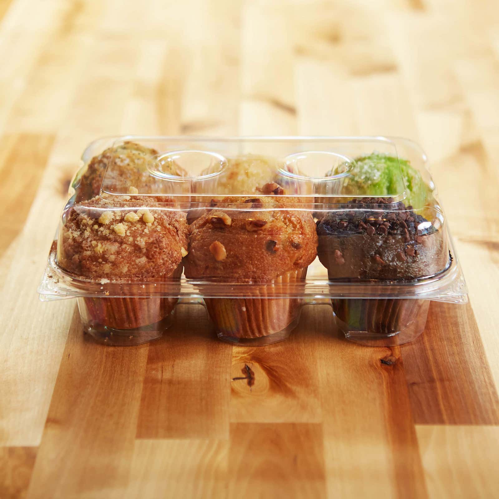 Clear PET Clamshell Cupcake & Muffin Containers