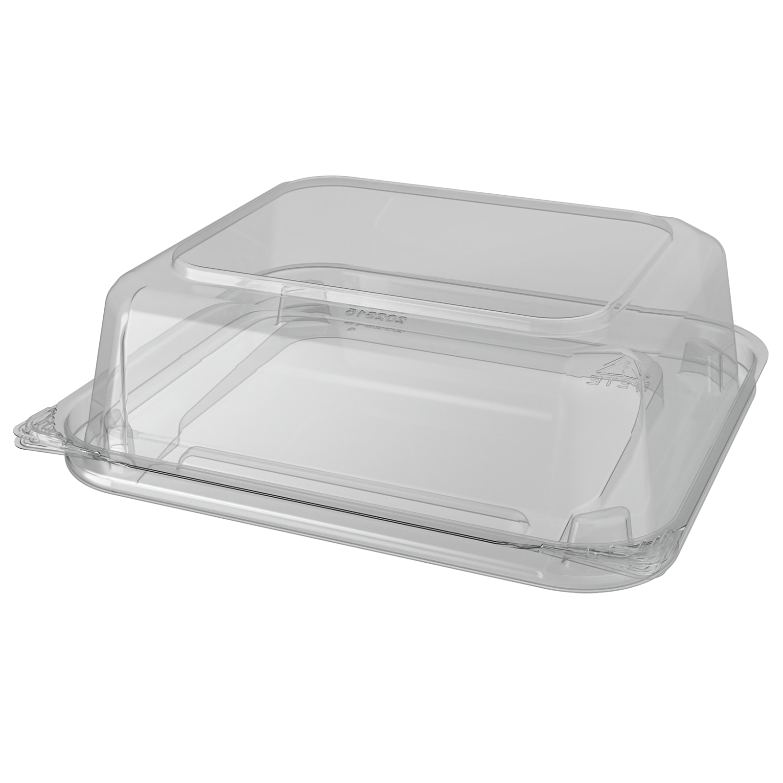 Clear PET 10 Count Cookie Tray with Hinged High Dome Lid - 100/Pack