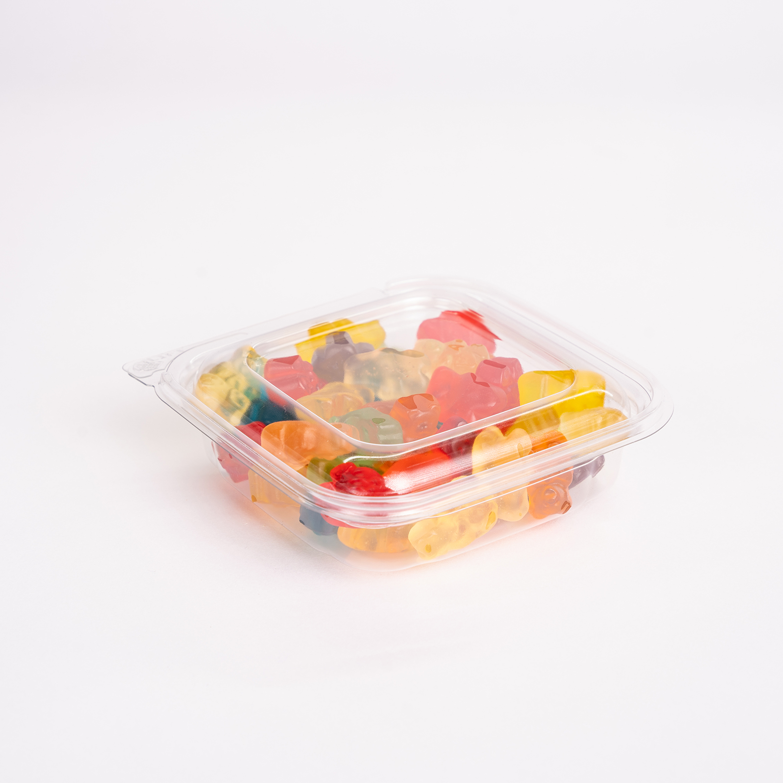 48oz White PP Plastic Square Snap-Lock Containers (Tamper-Evident Lid) - White