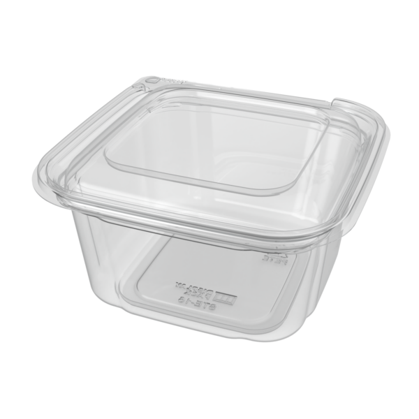 14 oz Square Hinged Container TE